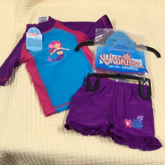 uvskinz Other - New UV Skinz Girls' 3-piece Swim Set. UPF 50+